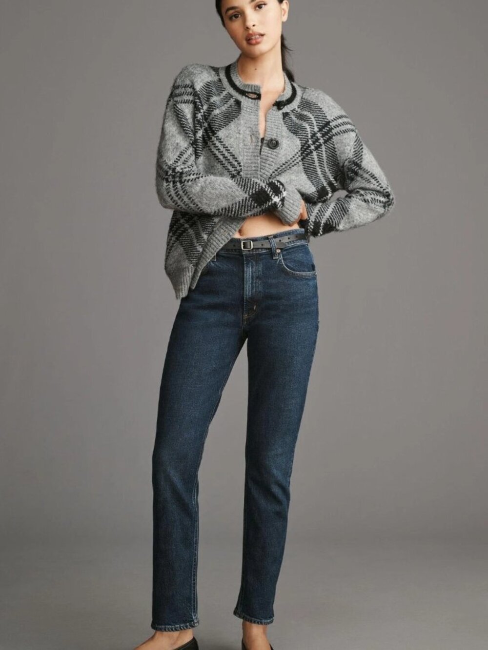NWOT New AGOLDE WILLOW Jeans High Rise Slim Leg Ankle Divided Dark Wash Size 32